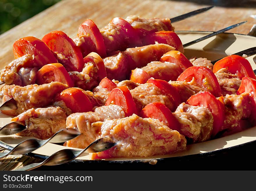 Meat for barbecue