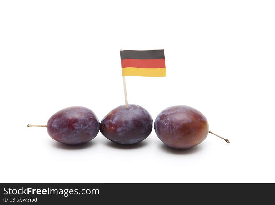 Plums with Germany flag