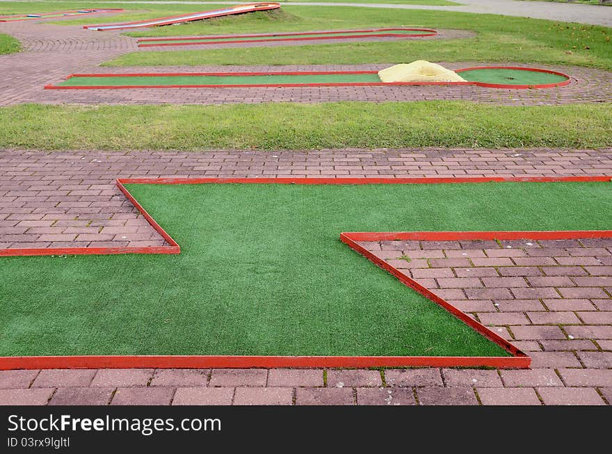 Golf  training field in the resort