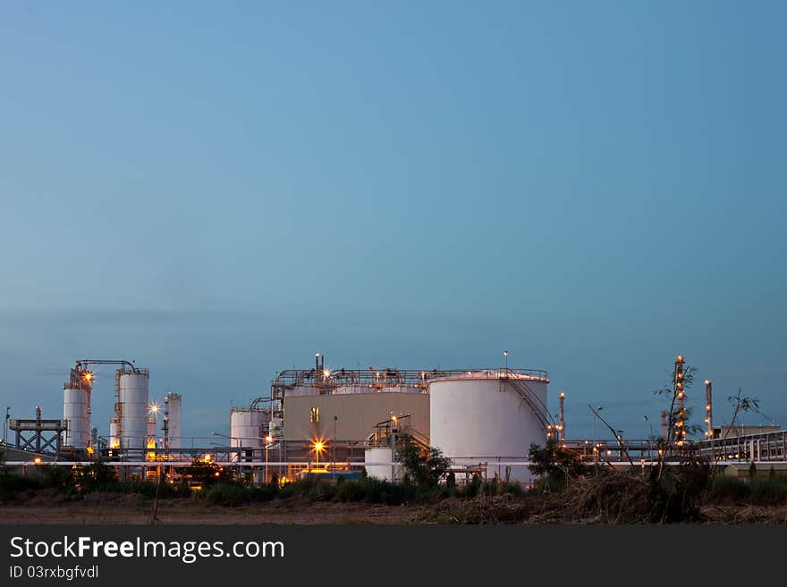 Refinery plant area of petrochemical. Refinery plant area of petrochemical