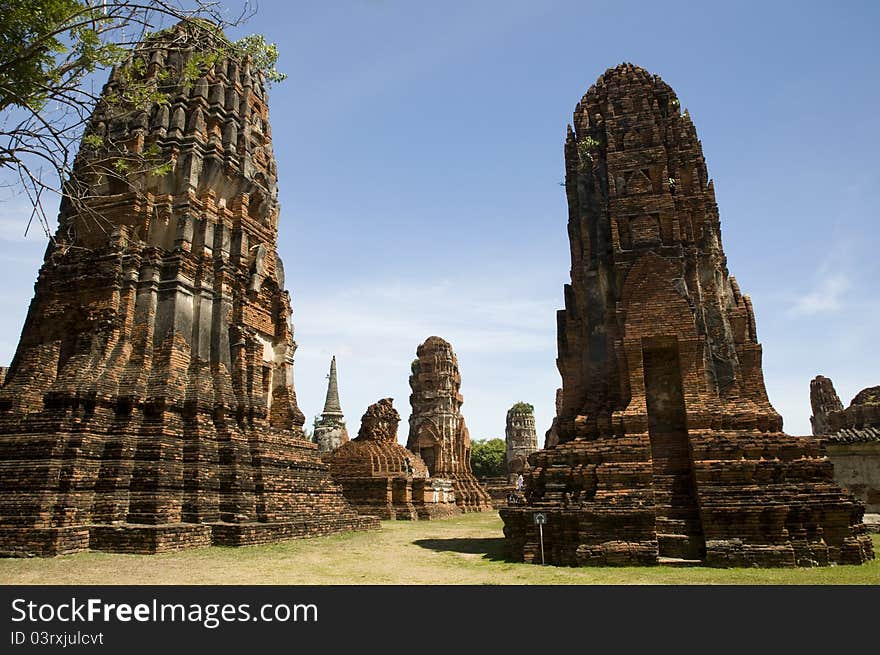 Ancient pagoda at Ayutthaya province Thailand. Ancient pagoda at Ayutthaya province Thailand