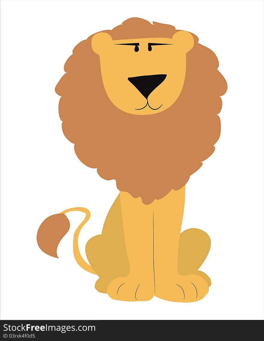 Illustration of lion with vector file