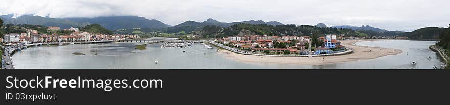 Panoramic view of ribadesella , asturias, Spain. Panoramic view of ribadesella , asturias, Spain