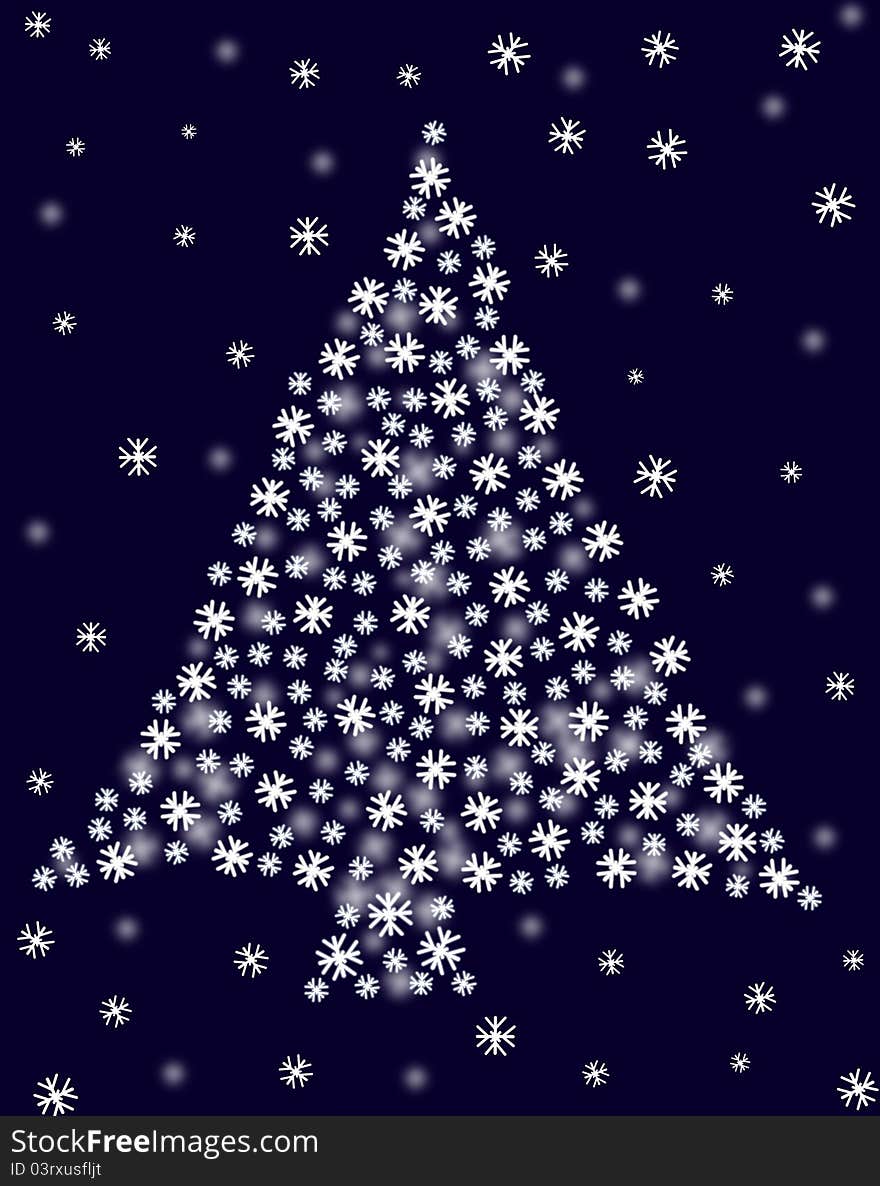 Christmas tree on a background