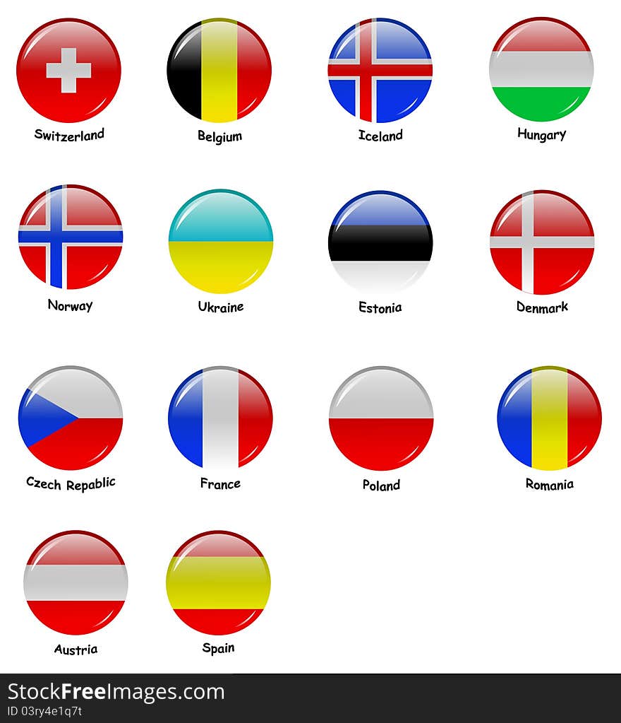 Icons with flages of european countries (part 3). Icons with flages of european countries (part 3)