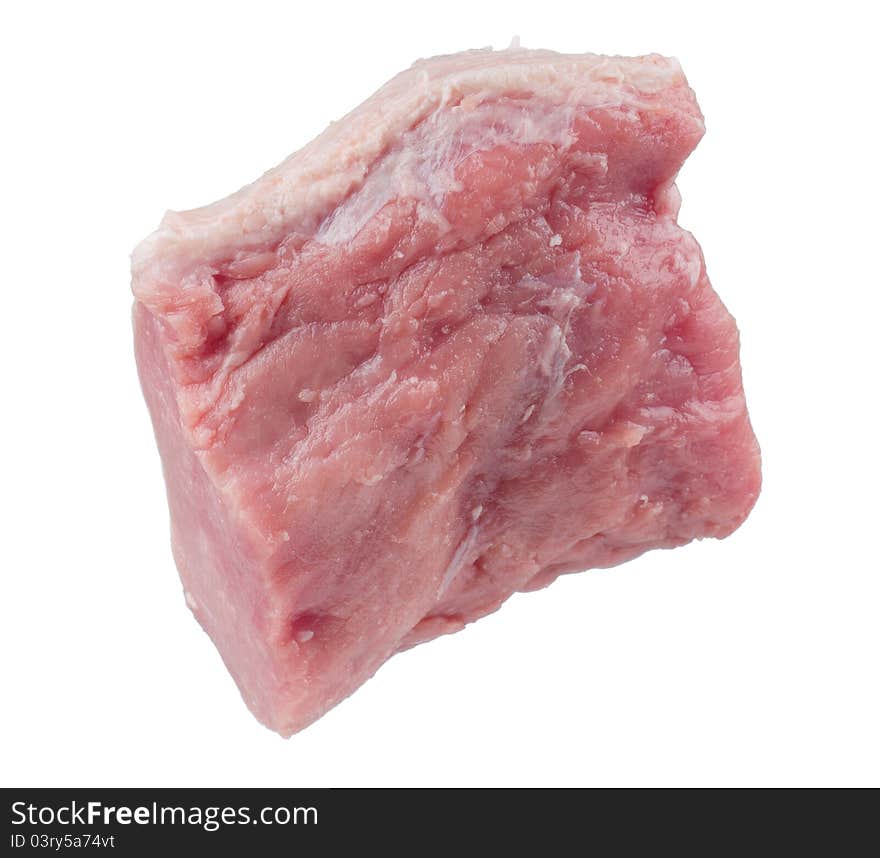 Fresh raw juicy meat on a white background. Fresh raw juicy meat on a white background