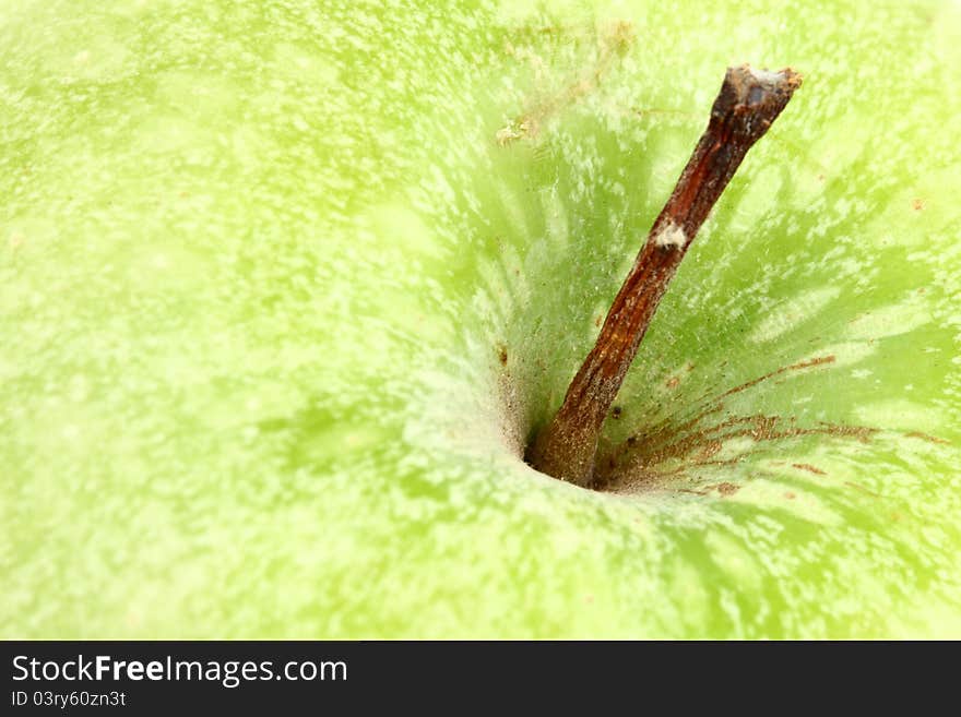 Green apple background macro close up