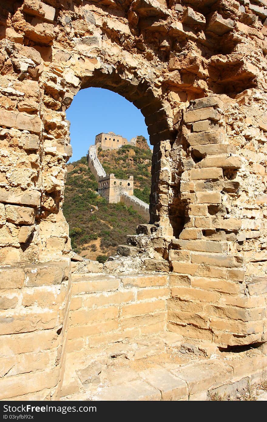 The great wall of beijing ,China. The great wall of beijing ,China