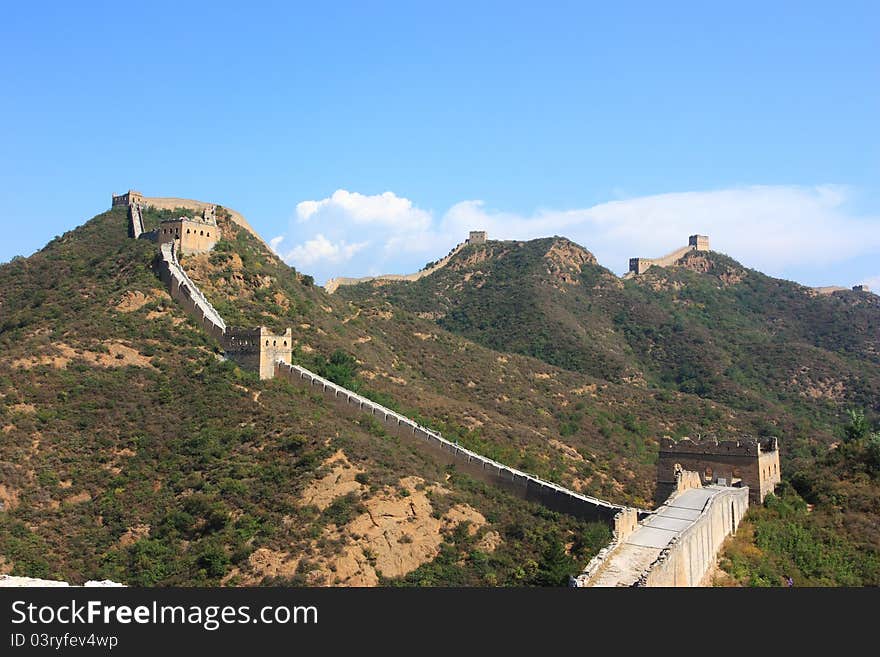 The great wall of beijing ,China. The great wall of beijing ,China