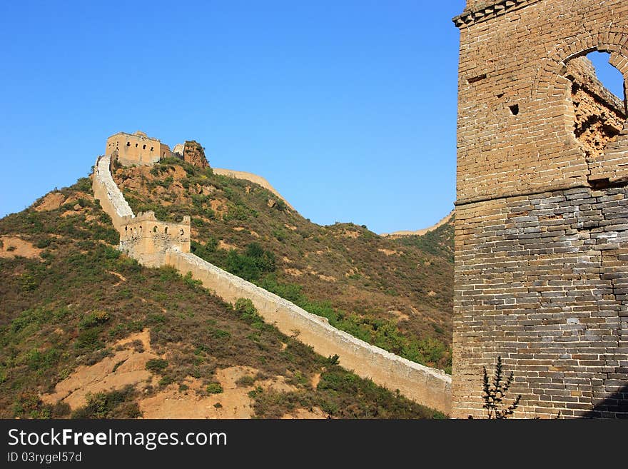 The great wall of beijing , China. The great wall of beijing , China