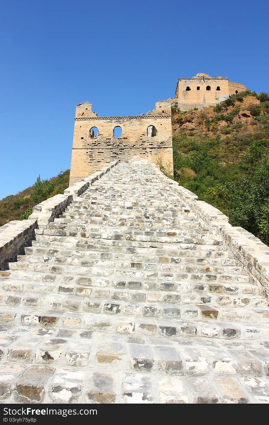 The great wall of beijing ,China. The great wall of beijing ,China