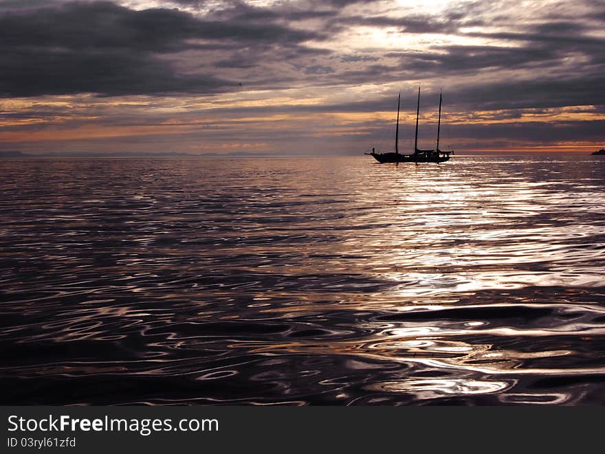 Sailboat At Dusk