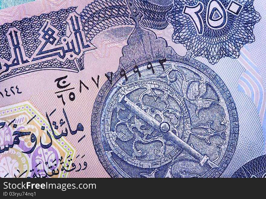 Central Bank of Iraq Dinar notes, newly printed in 2003. Selective focus!. Central Bank of Iraq Dinar notes, newly printed in 2003. Selective focus!