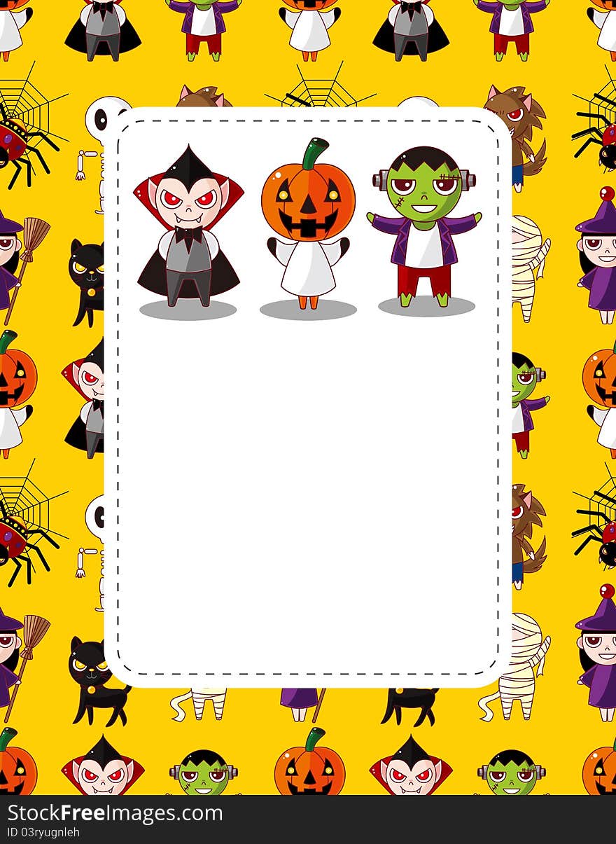 Cartoon Halloween Card