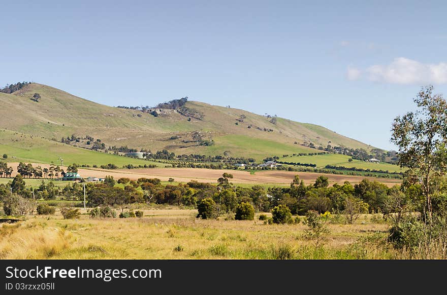 Australian farmland in Penna, Tasmania.