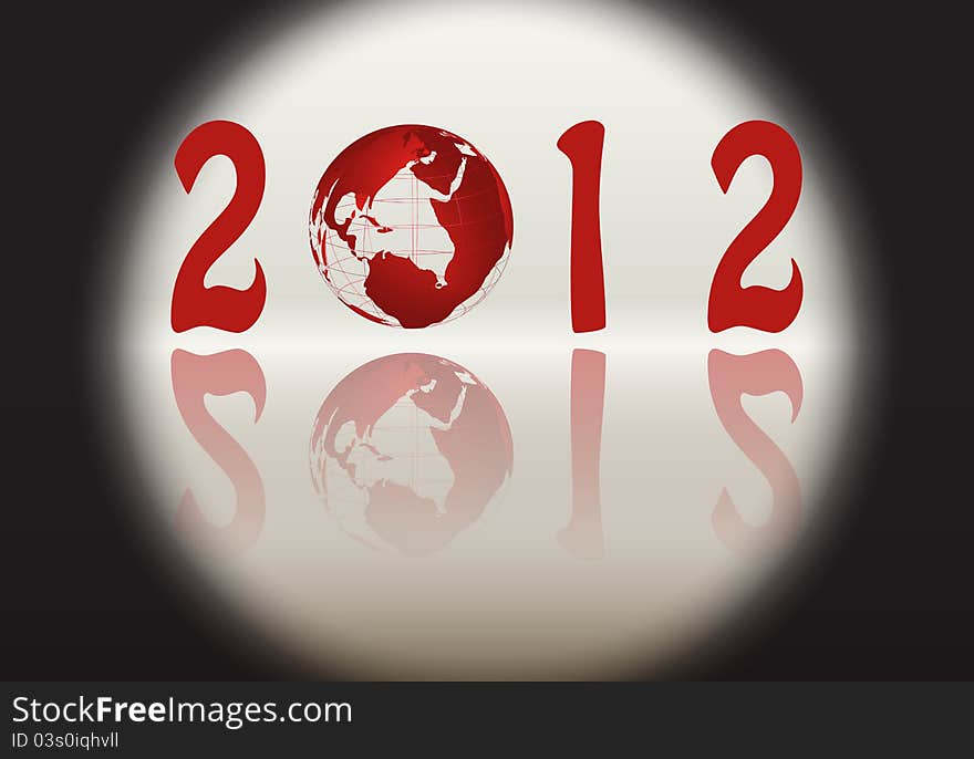 Abstract background of the new year 2012