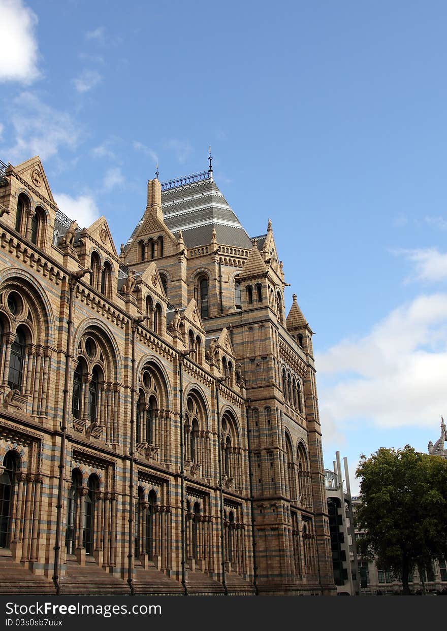 View of the london nature museum in south kensington