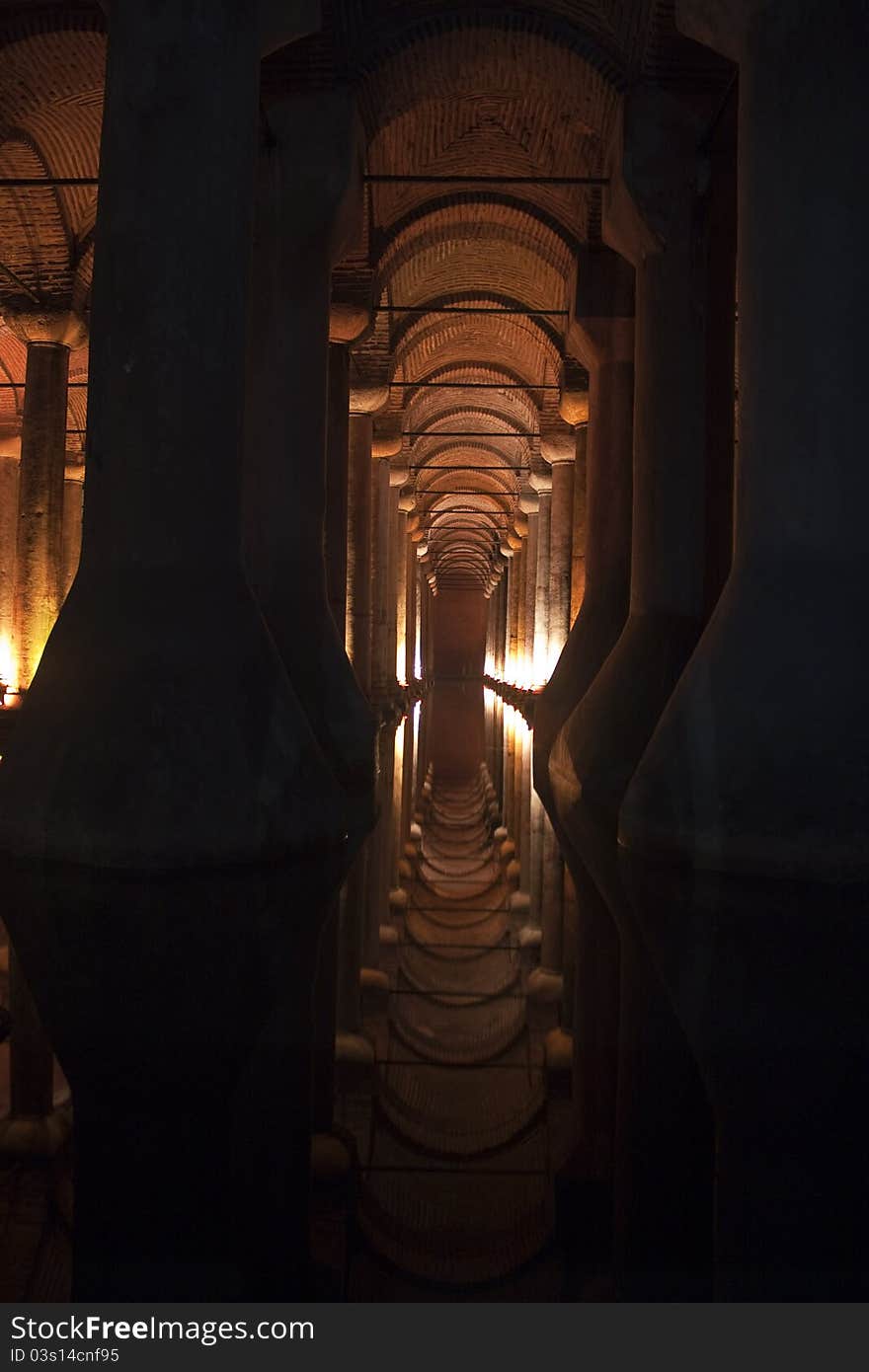 Basilica Cistern In Istanbul, Turkey