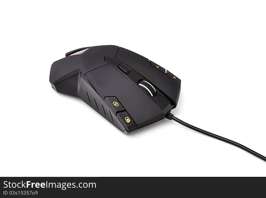 Computer mouse on white background