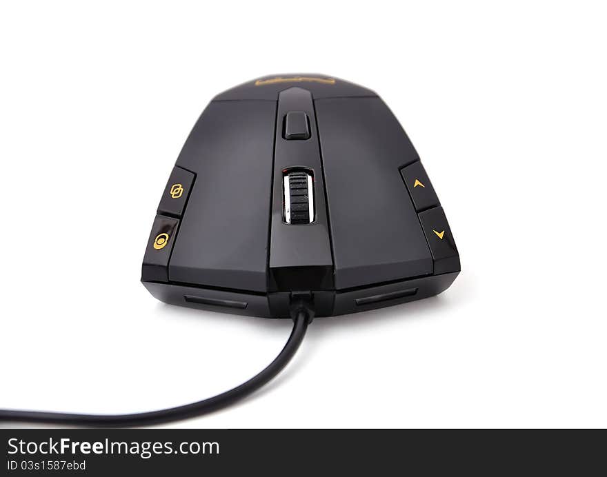 Computer mouse on white background