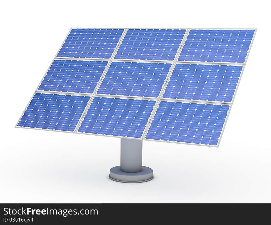 3d blue solar photovoltaic panel. 3d blue solar photovoltaic panel