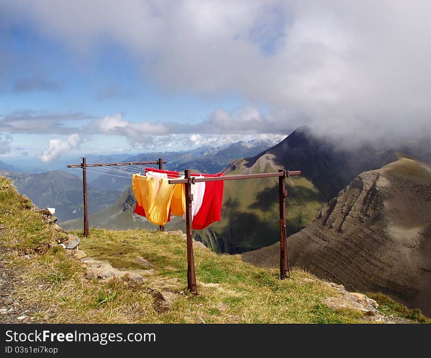 Laundry at the Faulhorn, Switzerland