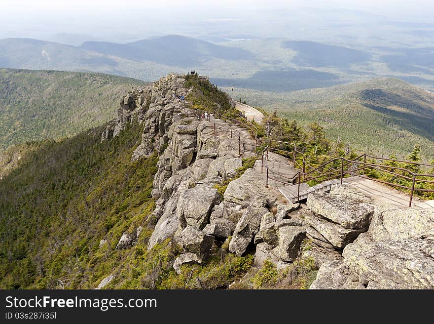 A ridge and the surrounding Adirondacks surround Whiteface Mountain in Wilmington, NY.