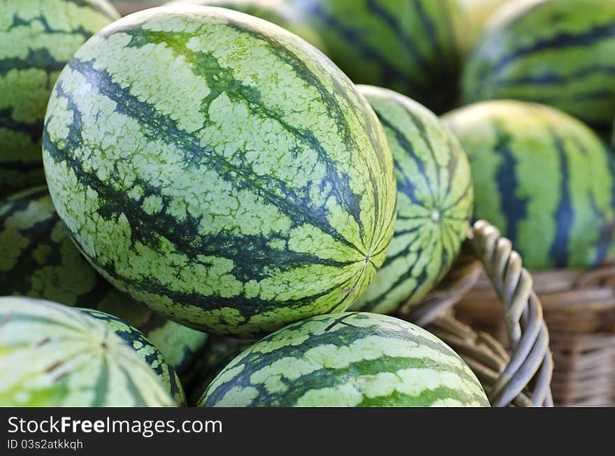 Watermelons in a Market