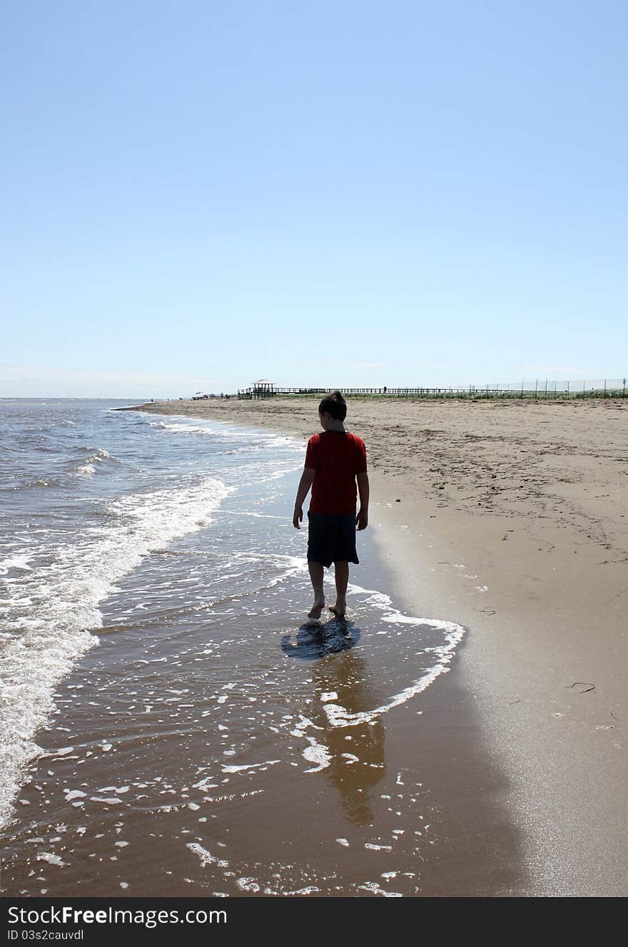 Boy on beach