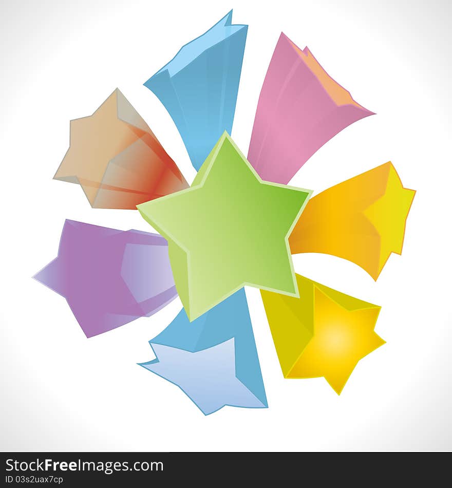 Vector abstract star cover background