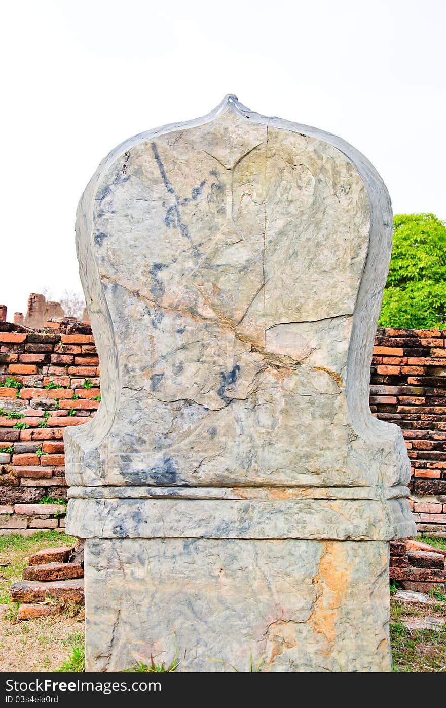 Boundary marker of a temple in Ayutthaya,Thailand