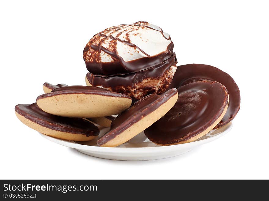 Color photo of cookies on a plate. Color photo of cookies on a plate