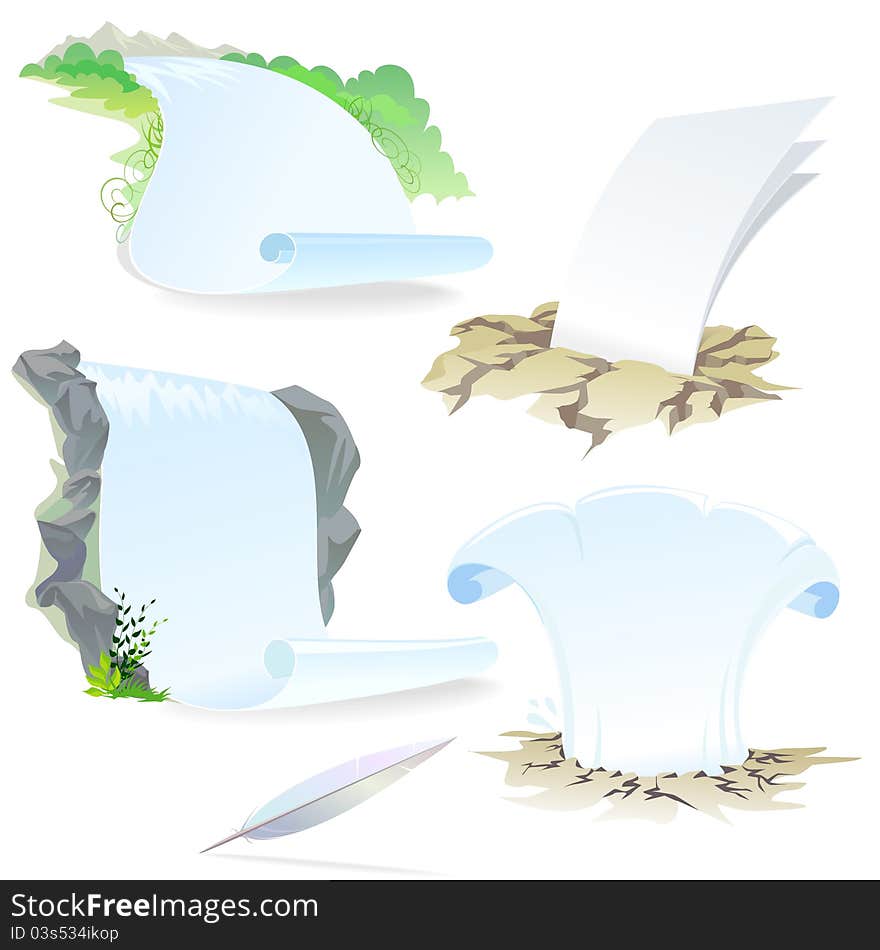 White Paper Letter - Nature background