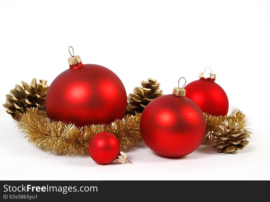 Red Christmas balls