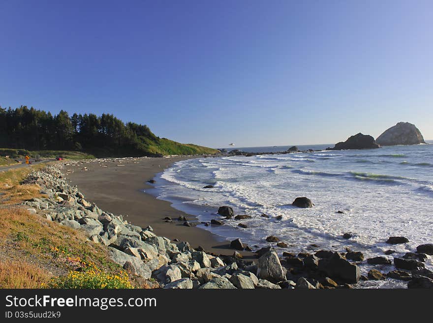 Seascape along the Oregon coast. Seascape along the Oregon coast