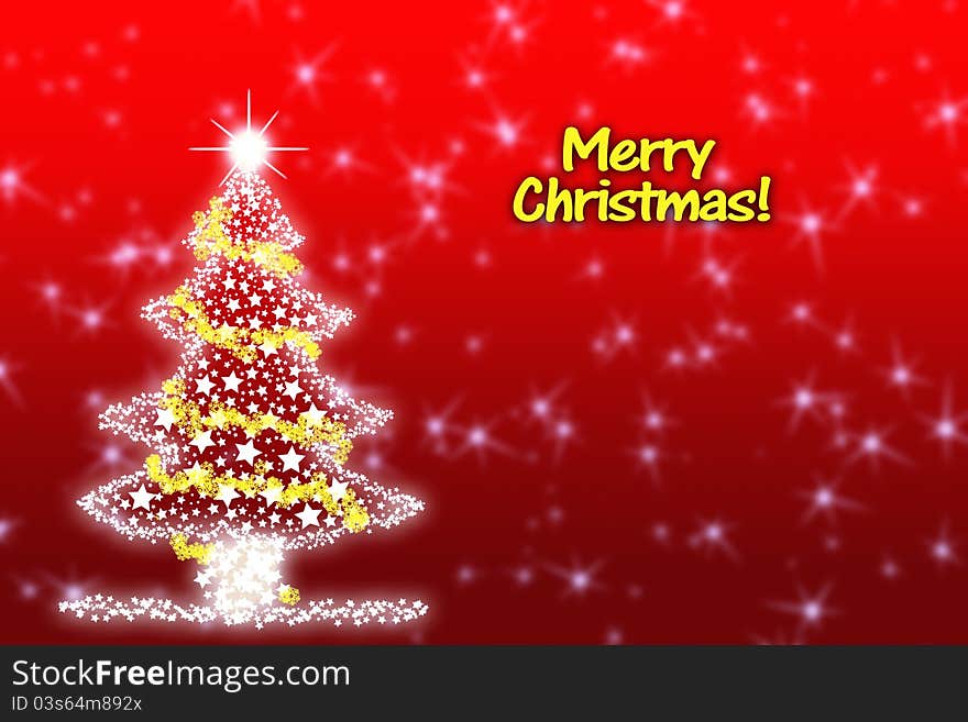 Christmas tree background, computer generated