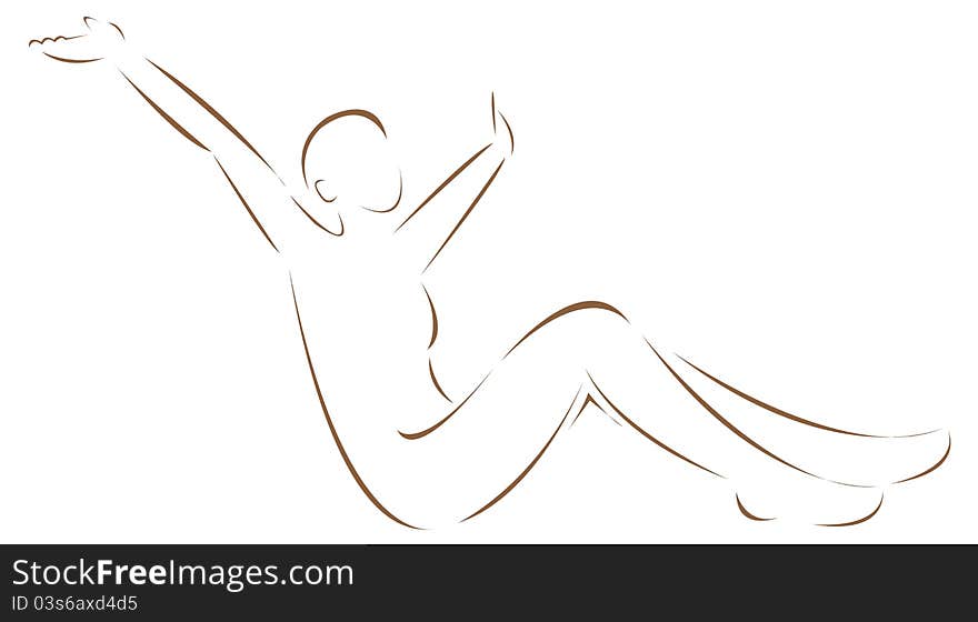 Human Abstract Figure sittings with arms out