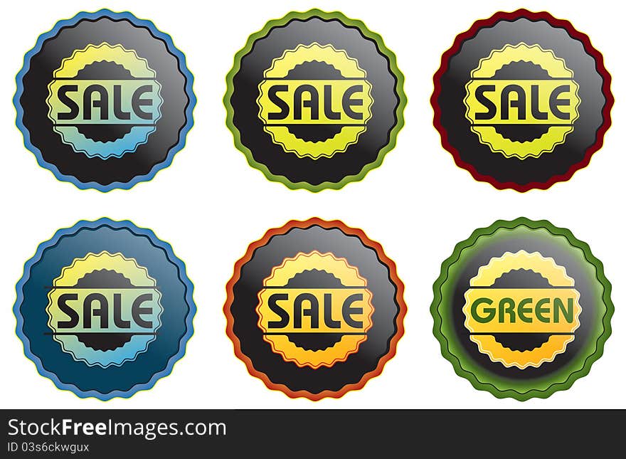 Colorful wed or print seals. Colorful wed or print seals