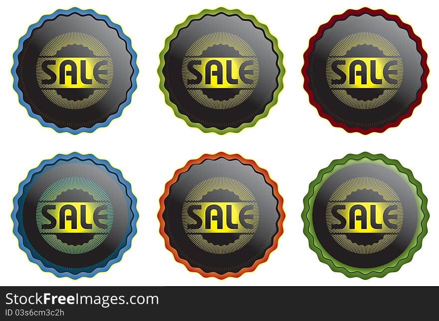 Colorful wed or print seals. Colorful wed or print seals