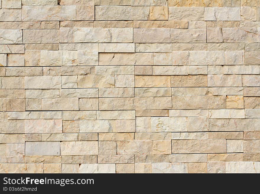 Stone Wall Made With Blocks