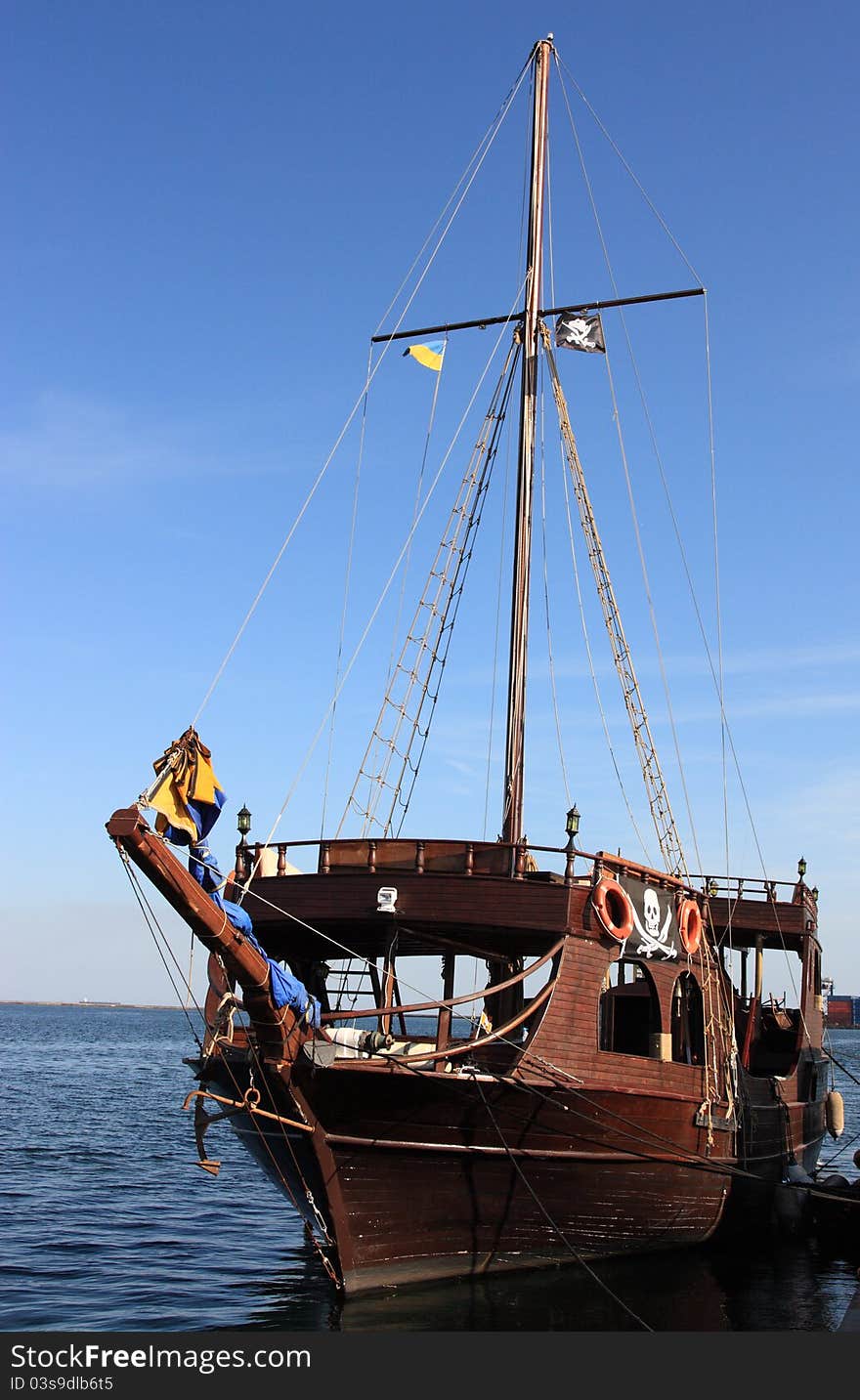 Old piratical frigate