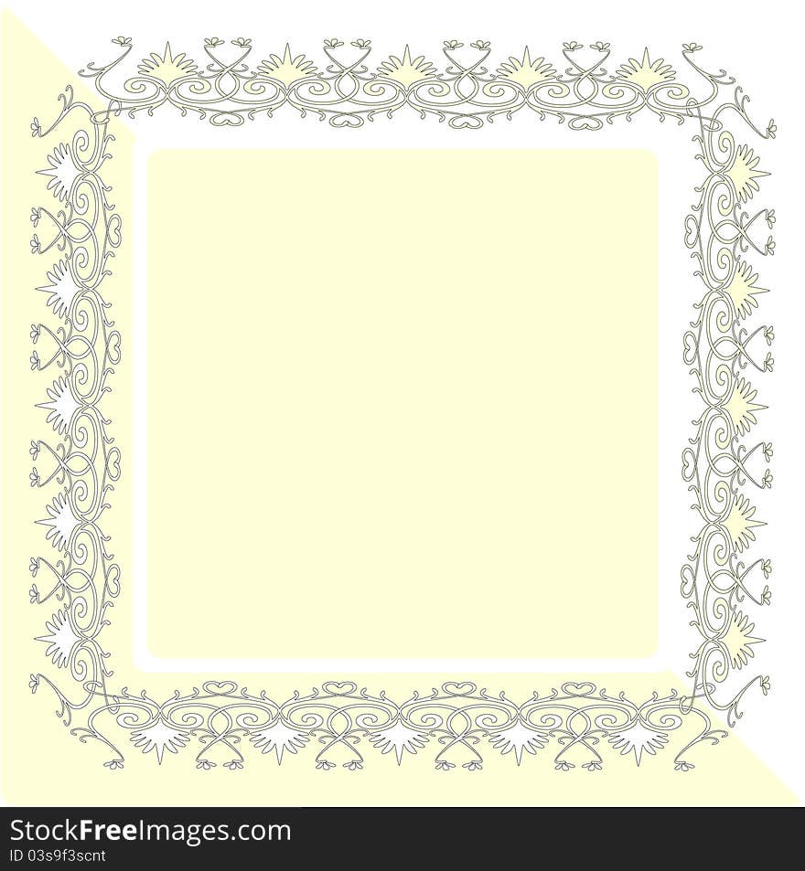 Art Nouveau frame, vintage style