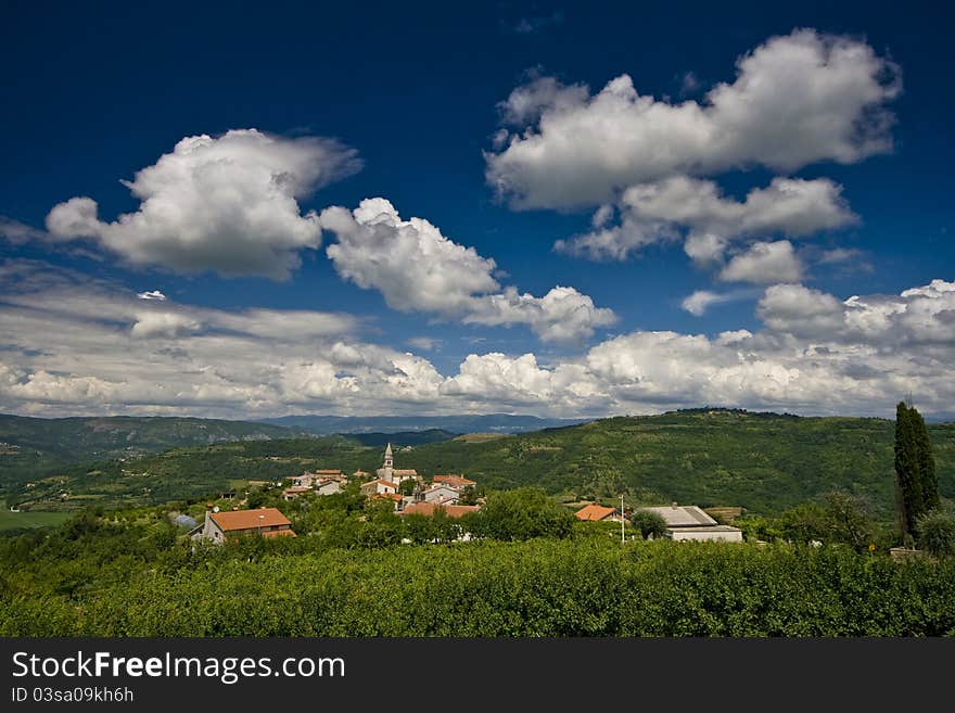 Panoramic view of the old Kaldir and the landscape. Panoramic view of the old Kaldir and the landscape