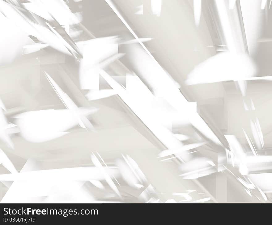 Abstract white background with silver light strips