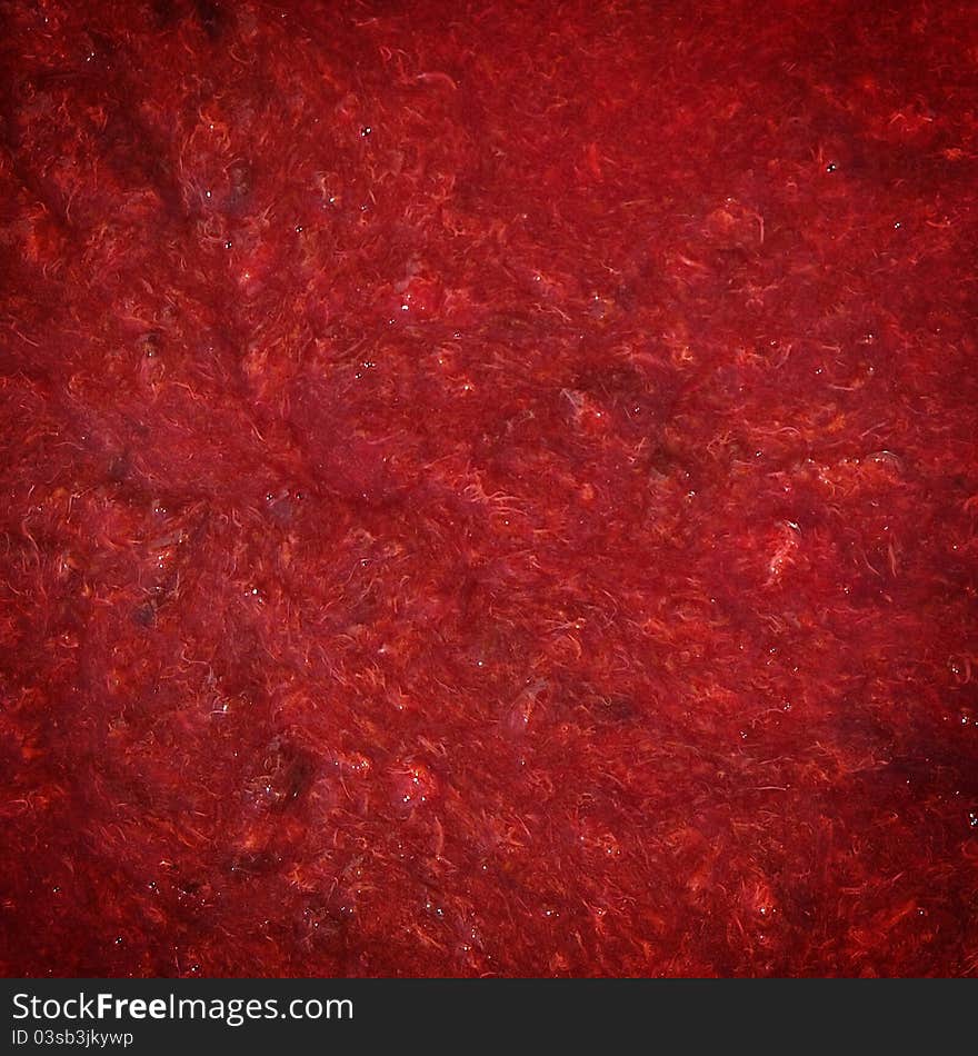 Red grunge texture of plum jam