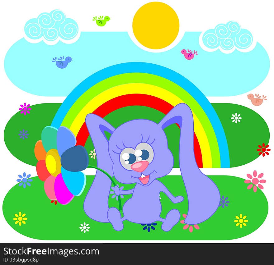 Rainbow  and rabbit