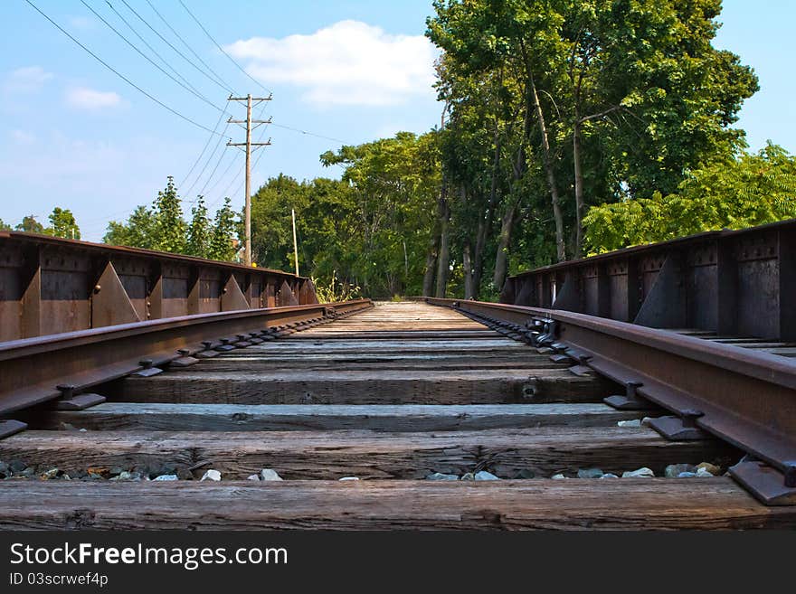 This is an image of a trussel on a section of the Eastern Berks Gateway Railroad to Boyertown, PA. The rail line is not in service. This is an image of a trussel on a section of the Eastern Berks Gateway Railroad to Boyertown, PA. The rail line is not in service.