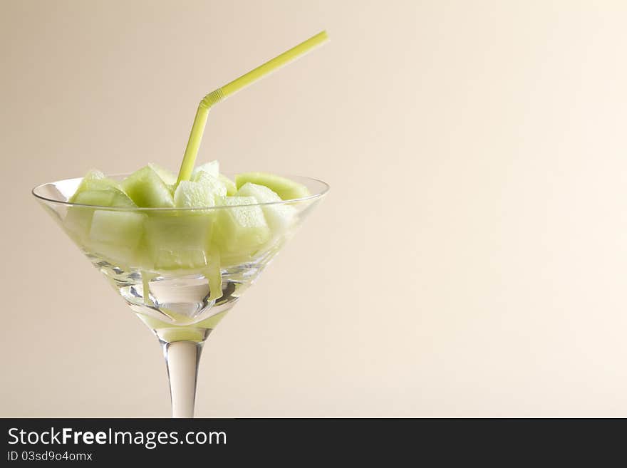 A Healthy Melon Fruit Martini