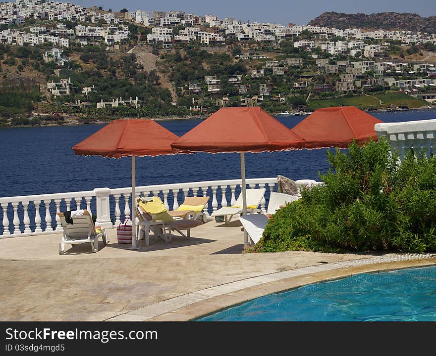 Hotel at the Aegean Sea. Hotel at the Aegean Sea