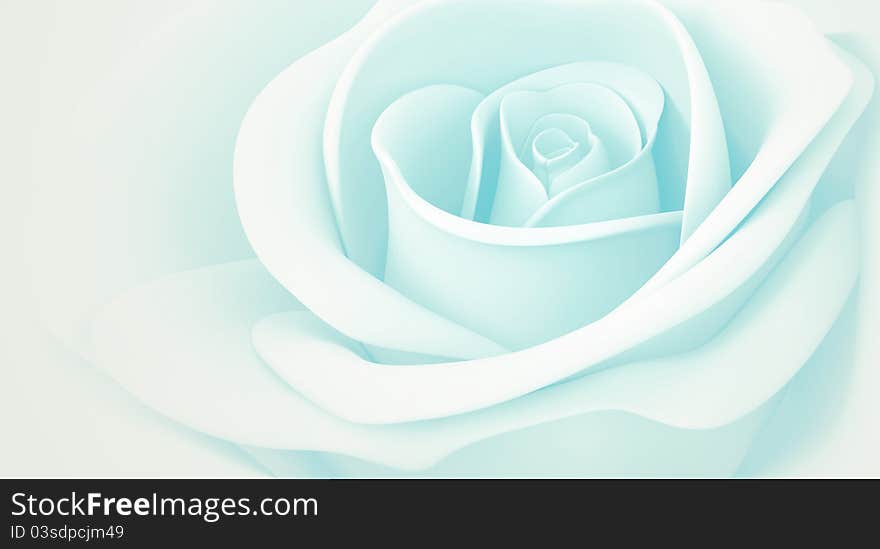 Light blue rose pastel colors illustration model 3d. background. Light blue rose pastel colors illustration model 3d. background